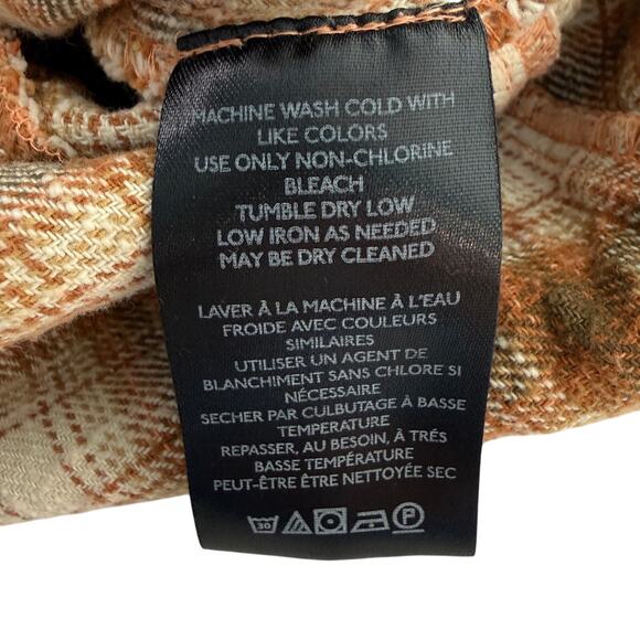 BDG Urban Outfitters Button Down Small Brown Fringe - Picture 11 of 14